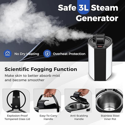 Giantex Portable Sauna, Full Body Steam Sauna w/ 3L Steam Box, Remote Control, Wood Foot Roller & Foldable Chair, Pop-Up Sauna Box for Single Person, Lightweight Personal Sauna Tent for Home (Gray)