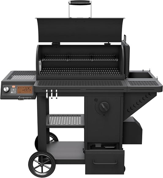 Oklahoma Joe's Tahoma Auto-Feed Charcoal 900 Deluxe Smoker and Grill, Black - 24203105