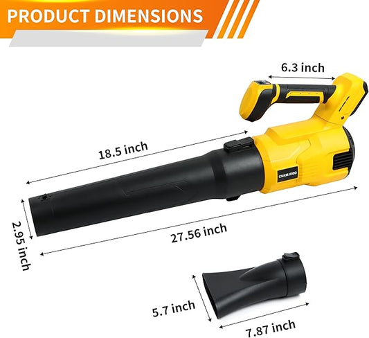 Cordless Leaf Blower - 1500W Brushless,120MPH Speed/750CFM Volume.Compatible with Dewalt 20V Max Battery (Battery Not Included) for Lawn, Garden & Driveway Cleaning