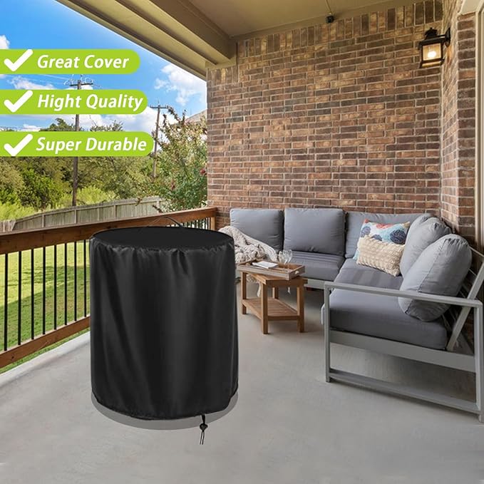 Fire Pit Cover,30 x 25 Inch Round Propane Firepit Cover for BALI OUTDOORS,Outside Gas Propane Fire Pit Cover Round Fire Pit Column