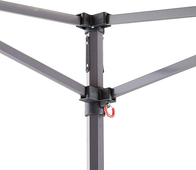 TOOLPORT 13x13 ft PES 750 Pop up Canopy Premium Steel 1.6 in., incl. 4 Sidewalls with Panorama Windows, Black