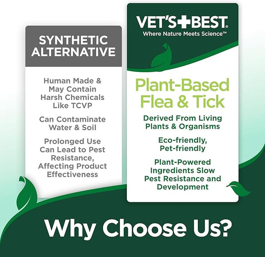 Vet’s Best Indoor Flea and Tick Spray – Dog Flea and Tick Treatment for Home, Plant-Based Formula with Natural Oils, Kills Fleas, Eggs & Ticks on Contact, Made in USA, 32 oz
