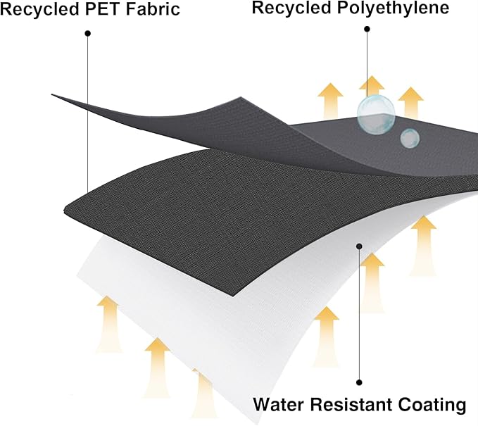 RPET Fabric Cover for Blackstone 22" and 28" Single Shelf Griddle Cover, Black;