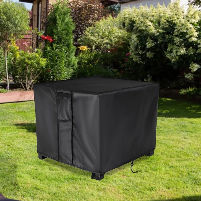 Fire Pit Cover,30 Inch Square Firepit Covers 30x30 for Outdoor Gas Fireplace,Fire Pit Table Covers Square - 30x30x25 Inch