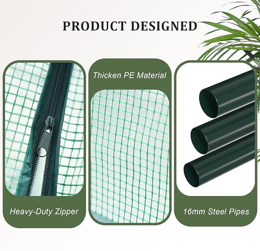 Greenhouse for Indoor Outdoor, Small Plastic Plant Green House 4-Tier Rack Stand Portable Greenhouses with Durable PE Cover for Seedling