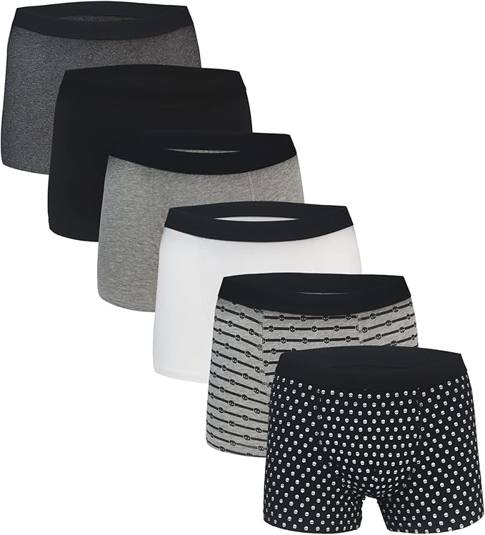 Boys Underwear Printed Boxer Briefs,Moisture Wicking Breathable,Assorted 10-Pack 1604