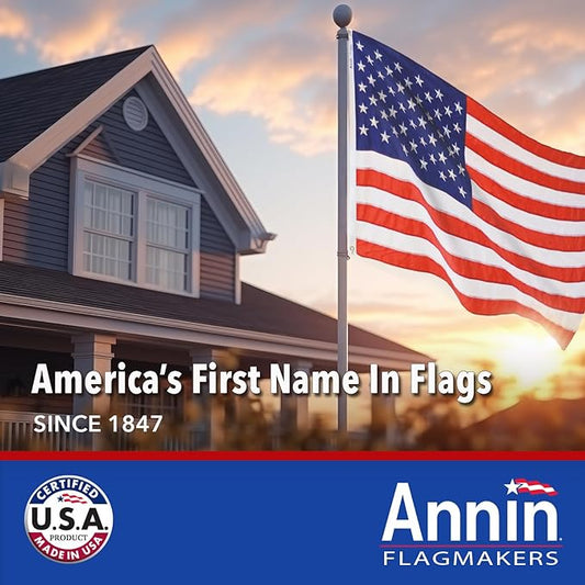 Annin Flagmakers (2300) SolarGuard Nyl-Glo American Flag, Made in USA, 6 x 10 Feet, Nylon