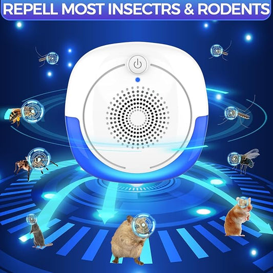 2025 Upgraded Ultrasonic Pest Repellent Indoor Insect Repeller, Pest Control for Roach, Rodent, Mouse, Bugs, Mosquito, Mice, Spider, Ant, Rodent Repellent Ultrasonic Plug in 2 Mode,6 Packs