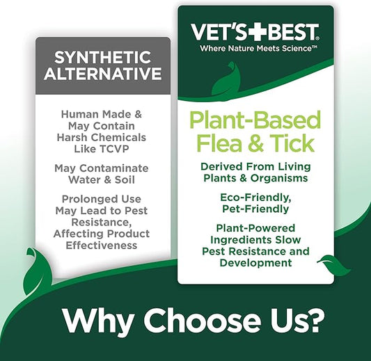 Vet's Best Flea and Tick Yard & Kennel Spray, Dog Flea Spray that Kills Fleas, Mosquitoes, & Ticks, Plant-Based Ingredients, Plant Safe Ready-to-Use Hose Attachment, 32 fl oz
