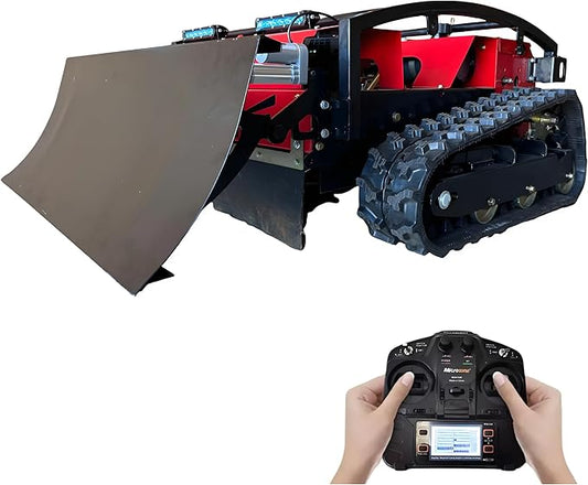 Remote Control Lawn Mower | 55-Degree Slope Climb | 24 Inch Cut | 6L Gas Tank | Brushless Drive Motor | 9hp Gas Engine | Snowplow