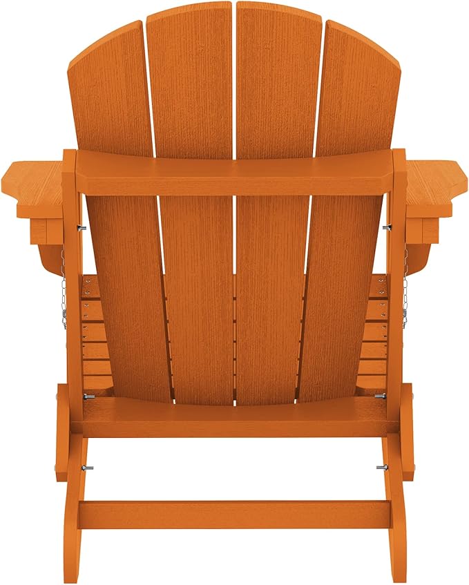 SERWALL Adirondack Chair Set of 8 for Patio Garden Outdoors Fire Pit- Apricot