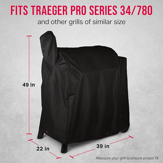 Grill Cover by Grillman, Black, 49 Inch, BBQ Outdoor Grill Covers, Charcoal & Gas Grills, Waterproof, Rip-Proof, Weather-Resistant, Anti-UV, Barbecue Cover for Weber, Genesis, Charbroil, Nexgrill, etc