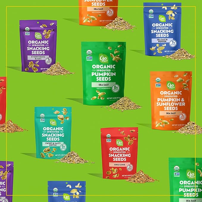 Go Raw Organic Sprouted Sunflower Seeds, 14 oz, Sea Salted, Keto, Kosher, Superfood