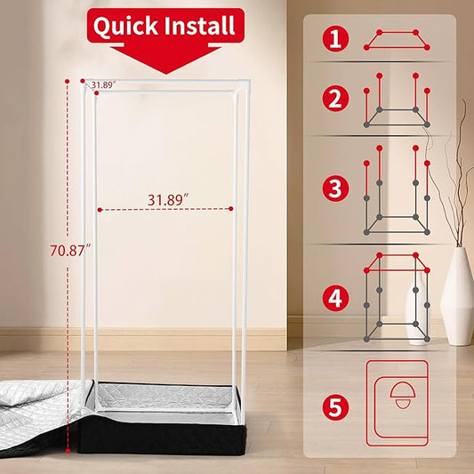 Portable Steam Sauna for Home,Personal Steam Room,Sauna Box,Home Sauna,Steam Sauna Tent for Steam Detox Relaxation Spa (Quilted)