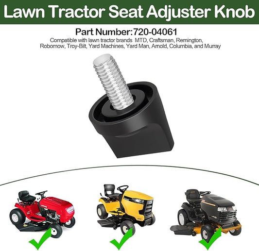 720-04061 Lawn Tractor Seat Adjuster Knob Compatible with MTD, Troy-Bilt, Craftsman, Remington, Robomow, Yard Machines, Yard Man, Arnold, Columbia, Murray Lawn Tractor -4Packs