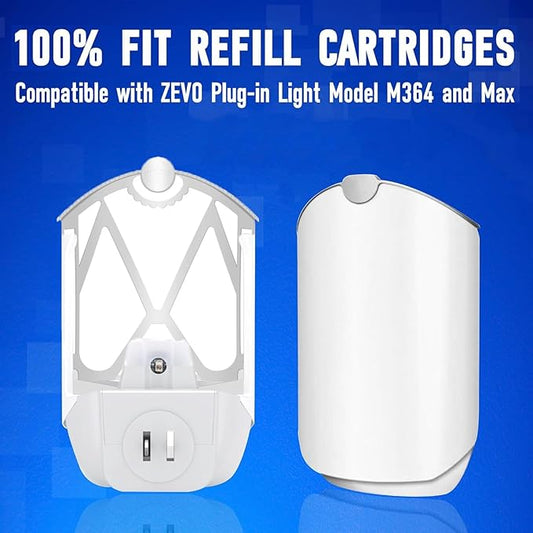 12 Pack Refill Cartridges, Compatible with Zevo M364 M364A Max - 2025 Upgraded High Stick, Soft Scent with Enhanced Attraction, 100% Fit Replacement
