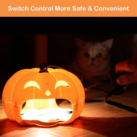 Flea Traps for Inside Your Home, 2 Packs Indoor Flea Killer Trap with Light & Switch Safe for Kid & Pet, Pest Control Trapper House Insect Killer Bed Bug Trap, Pumpkin