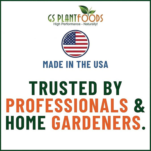 GS Plant Foods Liquid Kelp Fertilizer – Suitable for Organic Growing, OMRI Listed Seaweed Concentrate for Lawns, Gardens & Soil - 1 Quart