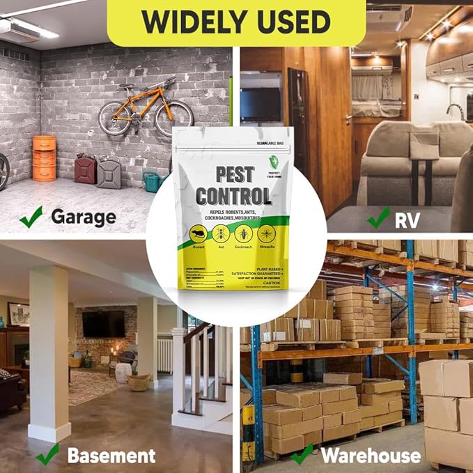 Pest Control, Mouse Repellent Indoor, Rodent Repellent Outdoor, Spider Repellent Indoor, Rat Repellent, Mice Repellent Indoor, Repel Ants, Roaches, Spiders, Moths & Other Pests-8P
