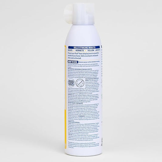 Wondercide - Wasp and Hornet Killer Aerosol Spray with Natural Essential Oils - Kill Wasps, Hornets,and Yellow Jackets - for Porch, Patio, and Outdoor Areas - Pet and Family Safe - 10 oz - 2 Pack