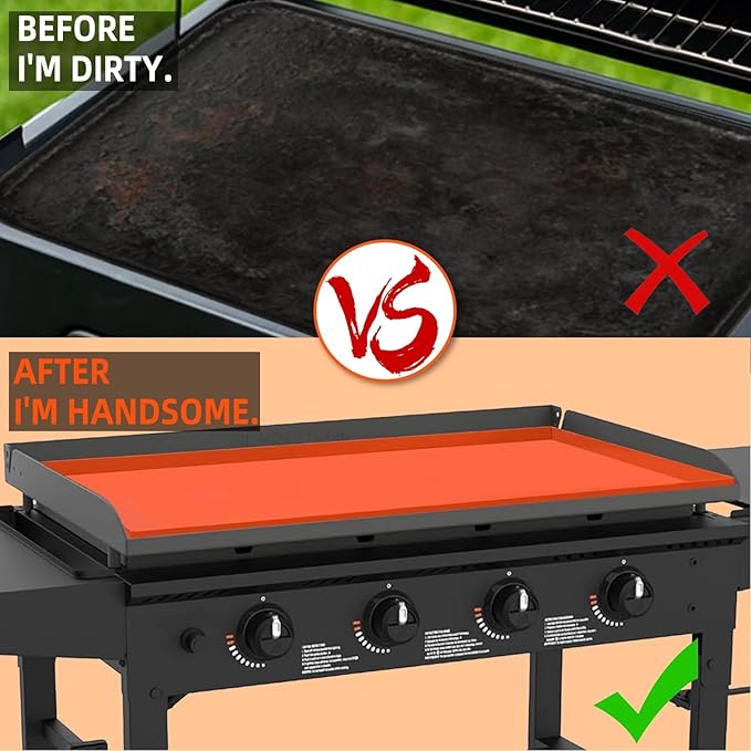 Silicone Blackstone Griddle Cover 36,Heavy Duty Food Grade Silicone Mat, Silicone Griddle Cover, All Season Griddle Top Protective for Grill Accessories