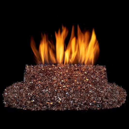 Duluth Forge 1/4 in. Classic Copper Fire Glass - 10 lb. Bag Fire Pit Glass 14COGM