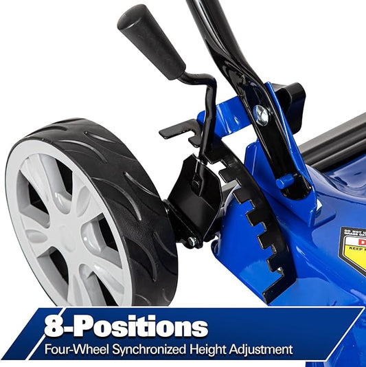 BILT HARD 20'' Push Gas Lawn Mower, 144cc 4-Cycle OHV Engine Walk Behind Lawnmower, Side Discharge with 8-Position Adjustable Cutting Heights for Lawn, Yard and Garden