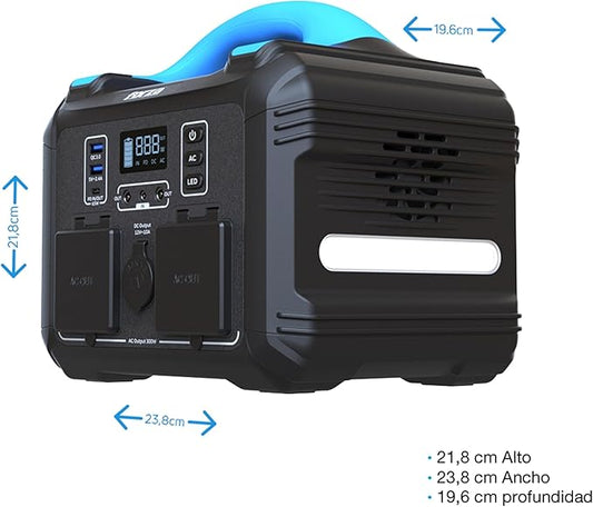 Forza FPP-T300 Portable Power Station 300W | 236Wh LiFePO4 (LMFP) Power Supply | AC, DC & USB Outputs | Fast Recharge via AC, Car or Solar | Compact Backup Power for Home, Camping & Travel
