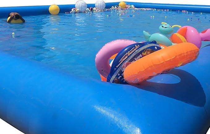 26.2x26.2x2ft Commercial Large Inflatable Pool Blow Up Swim Pools Swimming Lounge Pools with One Blower for Commercial Outdoor Summer