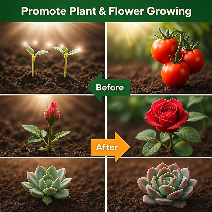 GooingTop LED Grow Bulb,12W (80Watts Equiv) 5000K White Full Spectrum Plant Light for Indoor Plant Growing,Super Bright & High Output,1 Pack