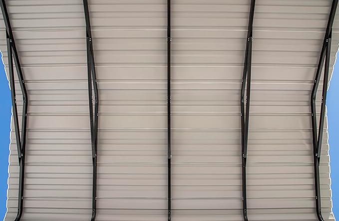 Arrow Carports Galvanized Steel Carport, RV Metal Carport Kit, 14' x 38' x 14', Eggshell