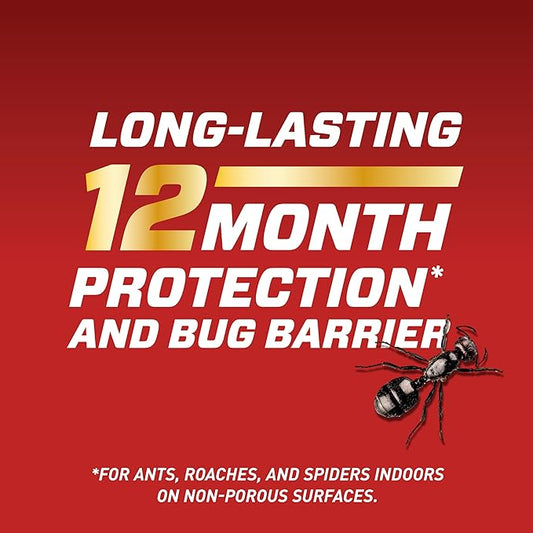 Ortho Home Defense Insect Killer for Indoor & Perimeter2: With Comfort Wand, Kills Ants, Cockroaches, Spiders, Fleas & Ticks, Odor Free, 1.1 gal., Pack of 4