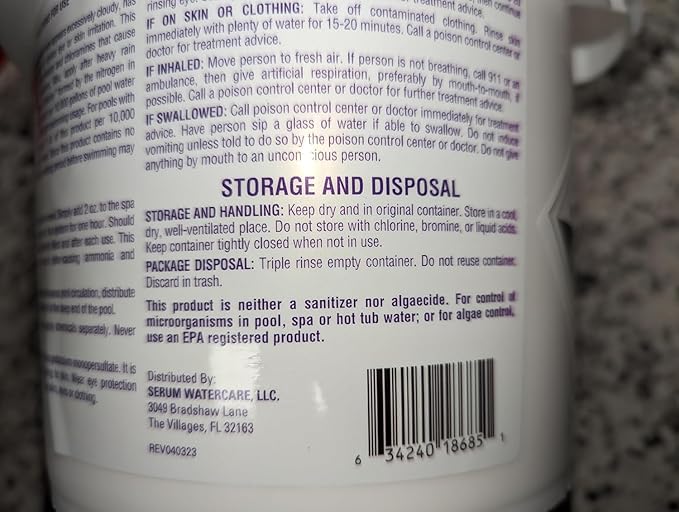 Oxidizer Shock for Pools, Hot Tubs & Spas - 5 lbs Made in USA | Fast-Dissolving Oxidizing Shock for Pool | Non Chlorine Pool Shock Treatment | Non Chlorine Shock for Pool Clears Water