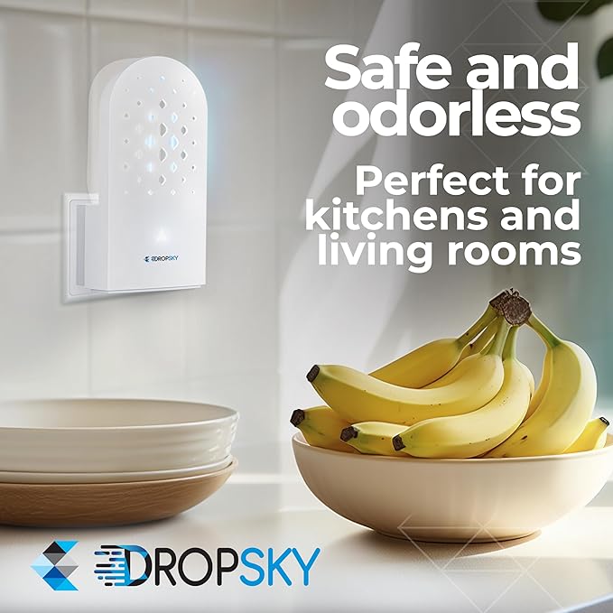 DropSky Flying Insect Trap Refill- Plug in Bug Catcher Indoor Refills, Indoor Fly Trap, Indoor Fly Trap,Trap for Mosquitos, Bugs, Insects, Gnats, Moth and Fruit Flies -Plug in Refill (Pack of 3 DP09)
