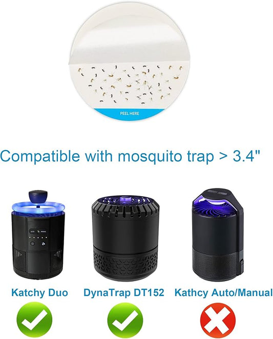 12 Pack Replacement Glue Boards 3.4 Inches Refill Sticky Glue Pads for DynaTrap DT152 and Katchy Duo Indoor Insect Fly Mosquito Trap Bug Catcher Mosqusito Lamp