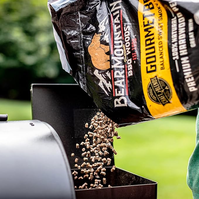 Bear Mountain All Natural Wood Pellets for Smoker, Grill & BBQ, 40 Lbs, Mesquite - Premium Hardwood Barbecue Pellets for Indoor and Outdoor Grilling