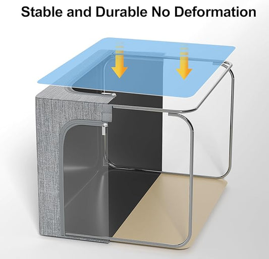 GoMaihe Clothes Storage Bin with Metal Frame: 6-Pack Stackable Closet Storage Bin with Lid & Clear Window, Sweater Boxes Storage for Closet Bedding Clothing Storage Organizer 40L