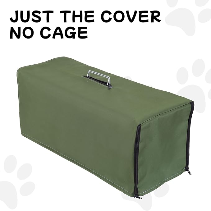 Trap Cage Cover,ONLY Cover, Cage not Included, Heavy Duty Animal Trap Cage Cover Small Animal Trap Cover for 1-Door Humane Cat Trap 32 x 10 x 12inch (Army Green,ONLY Cover, Cage not Included)