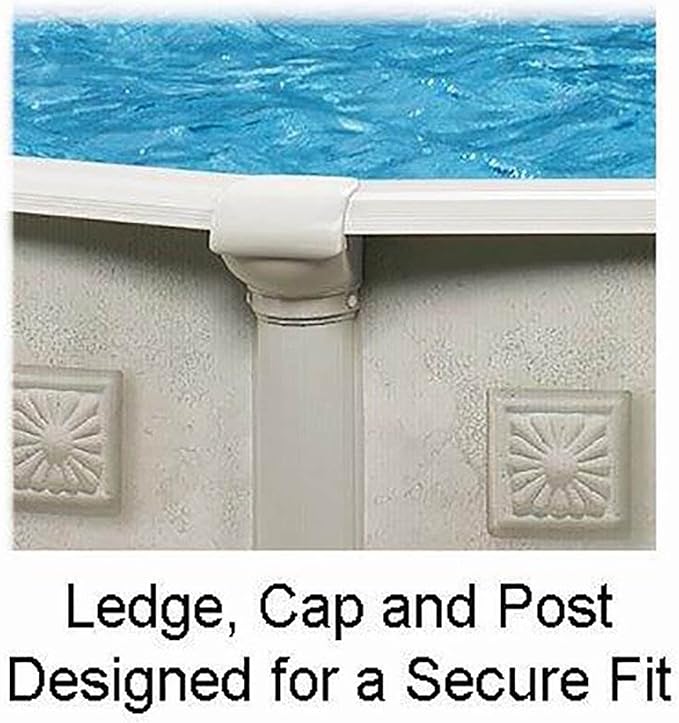 Aquarian Steel-Frame Outdoor Above-Ground Swimming Pool, Round, 15' x 52", Venetian