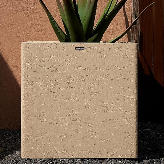 20 Inch Square Concrete Planter(20Lx20Wx20H,48 Pounds),Durable All-Weather Use with Drainage Holes,Large Square Planter for Outdoor Indoor Plants