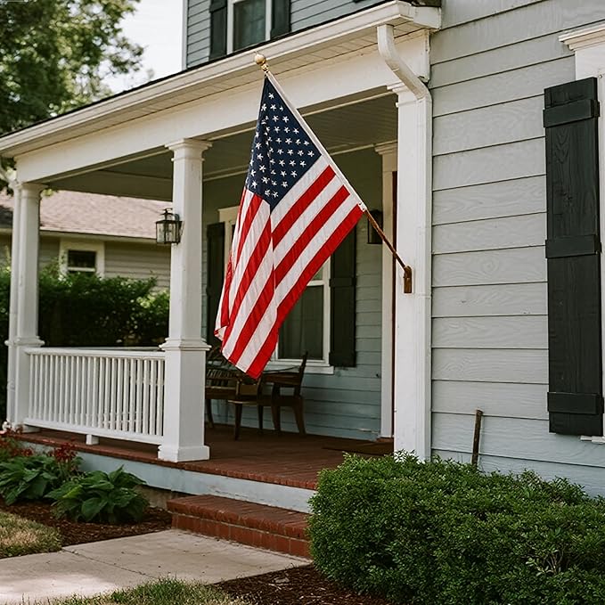 American flag 3x5 FT for Outside, Heavy Duty Polyester Nylon USA Flag Outdoor with Embroidered Stars, Sewn Stripes, US Flag with Brass Grommets for Indoor, Outdoor, All Weather