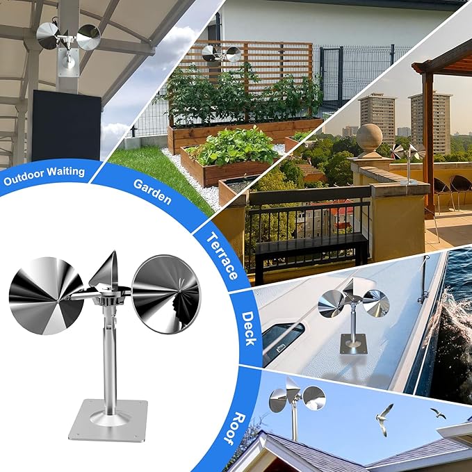 Bird Reflectors Spinning Wind Powered,Bird Scare Reflective Device Keep Bird Pigeon Woodpeckers and Sparrows Away for Outdoor Patio, Yard, Garden, Rooftop and Vegetable Gardens