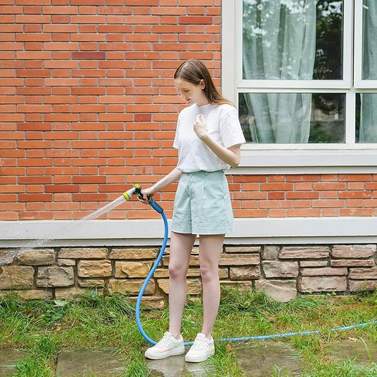 Fevone Garden Hose 80 ft., Lightweight Hybrid Water Hose, Flexible and Durable, Leak-Free Connections