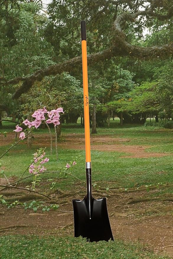 Ashman Heavy-Duty Transfer Shovel (2 Pack) with 47-Inch long Durable Handle and Blade- Ideal for Construction, Landscaping, Gardening, and Snow Removal- Durable, Rust-Resistant, and Multipurpose Scoop
