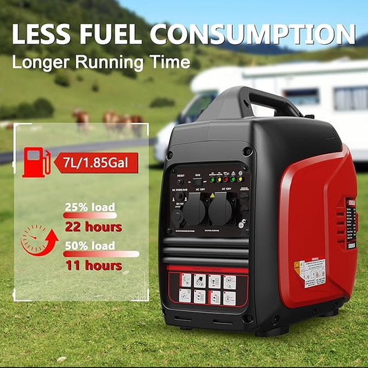 3200W Portable Generator Super Quiet Inverter Generator Ultra Lightweight for Home Backup Outdoor Camping, CO Sensor Protect, EPA, ECO Mode