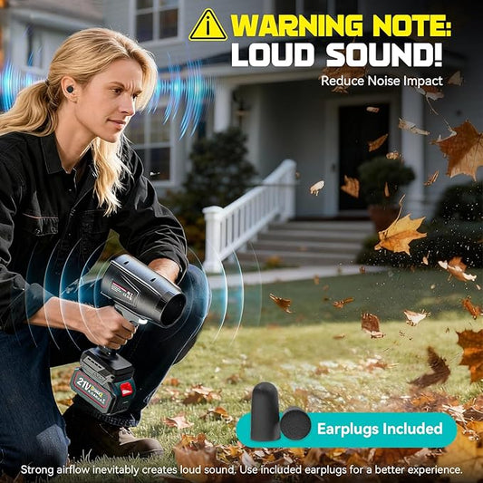 DIYtoolifz 800,000 RPM Cordless Leaf Blower with 2x4.0Ah Batteries, Brushless Motor, Adjustable Speed, Lightweight Portable Electric Blower for Car, Patio, Garden & Indoor Cleaning, 3 Nozzles Included