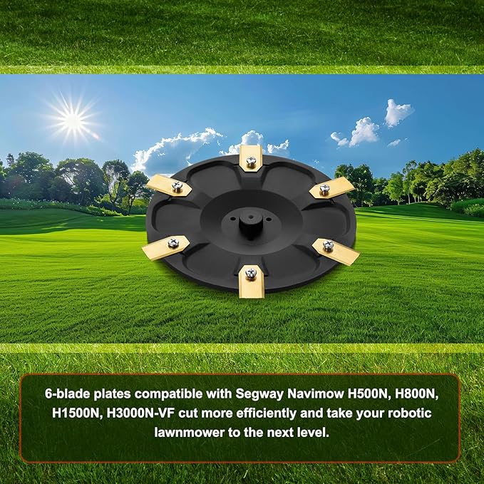 FourShow [Upgrade 6-Blade Disc Compatible with Segway Navimow Robotic Lawnmower H800N, H1500N, H3000N-VF,with 6Pcs Blades