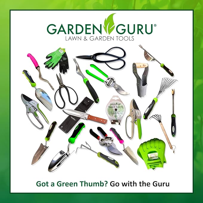 Garden Guru Ratchet Pruning Shears - Professional Garden Clippers with Ergonomic Grip and Brush - Makes Tough Cuts Easy (4 Pack)