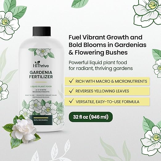 32oz Gardenia Fertilizer - Makes 192 Gallons of Indoor Plant Food for Gardenia Plants Live, Nutrient-Rich Outdoor & Indoor Plant Fertilizer, Flower Food for Vibrant Growth and Beautiful Blooms