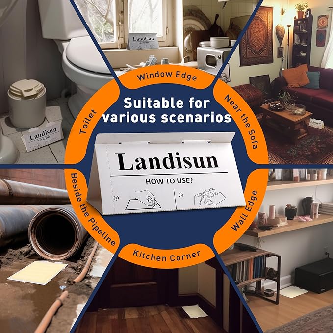 Landisun Traps for Mouses Rat Roach Insect pests Snakes Mosquitos Non-Toxic Adhesive Glue